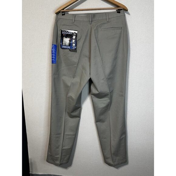Men's Khakis 36x32 Flat Front Straight Leg Chino Pants Farah NWT Career - Picture 9 of 13